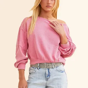Free People We The Free Ife Thermal Pullover Cotton Top in Pinky Promise Women’s Size Medium thumbnail 3