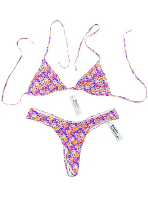Bright Swimwear NWT Women’s Size M Night Floral Bali Bottom Melody Top Bikini thumbnail 5