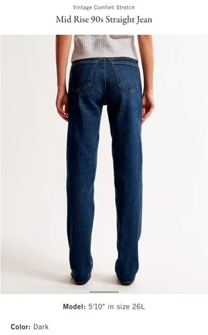 Abercrombie Mid-Rise Straight Jeans thumbnail 2