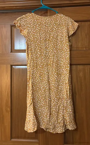 American Eagle Yellow Flower Dress thumbnail 1
