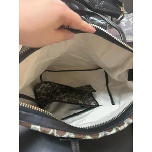 Coach F33504 Taxi Zip Top Tote In Signature Coated Canvas Women Bag Brown thumbnail 8