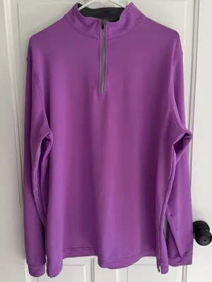 Peter‎ Millar Element4 Wicking 1/4 Zip Pullover Purple Golf Performance XL thumbnail 1