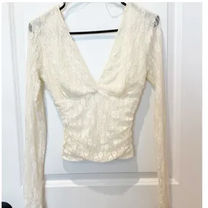 Windsor Womens Floral Lace Long Sleeve Top Small Fairy Femimine Romantic Dainty Ivory thumbnail 2