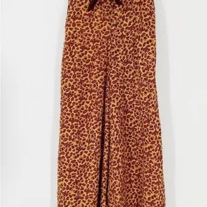 Free People Leopard Print Wide-Leg Pants thumbnail 3