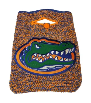 Florida Gators Crochet Tote Bag Handmade Blue Orange Game Day Logo Large Handbag thumbnail 1