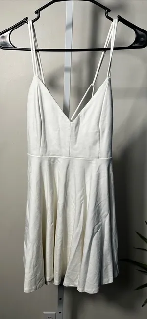 X150. Windsor White Spaghetti Strap Mini Dress thumbnail 1
