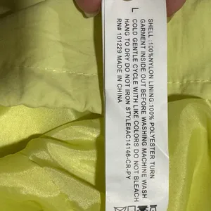 Ashley Utility Collection Neon Yellow Hooded Windbreaker Jacket L thumbnail 5