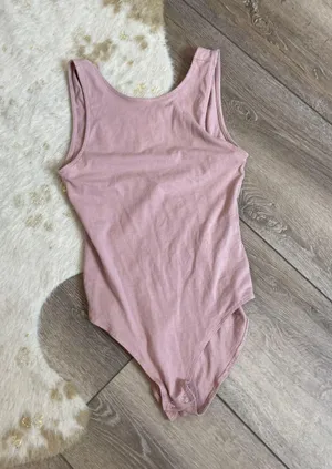 American Eagle Blush Pink Scoop Back Bodysuit thumbnail 1