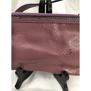 Coach Poppy Patent Leather Wristlet in Mauve Purple EUC thumbnail 3