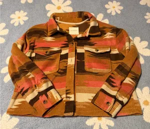 Thread & Supply Multicolor Button Down Aztec Fleece Auria Jacket thumbnail 1