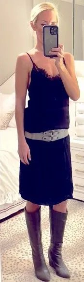 Evil Twin, Black Silk dress, XS thumbnail 1