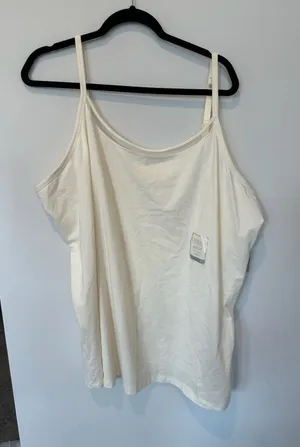 NWT Catherines Suprema Collection Tank Top Size 3X 26/28W Ivory CamisolE thumbnail 1