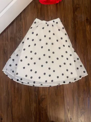 A New Day Polka Dot Skirt Pleated Midi thumbnail 1