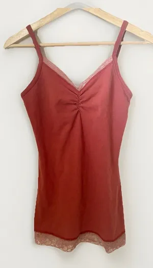 BKE Tank Top Womens Small Rust Lace Camisole Tank Top 90’s Layer Summer Y2K thumbnail 1