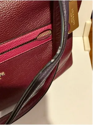 Coach Tyler Burgundy & Aubergine Leather Tote F57210 thumbnail 15