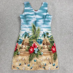VTG KYs Hawaiian Dress Womens S Tropical Floral Beach Sleeveless Mini Sundress thumbnail 3