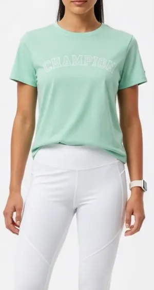 496 Champion | EUC Women's Mint Green Short Sleeve Tee (size M) thumbnail 1