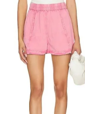 Free People Get Free Poplin Pull On Short in Gumdrop Size XS thumbnail 2