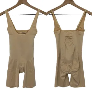 Spanx Open Bust Mid Thigh Bodysuit Tan Nude Convertible Shapewear Womens XLarge thumbnail 3