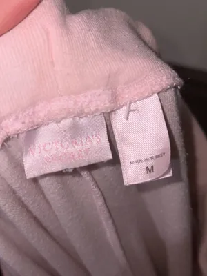 PINK VS Y2K Vintage Velour Pants with Rhinestone Accent thumbnail 4