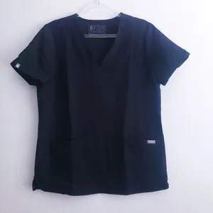 Figs V-Neckline Technical Collection Stub Short Sleeve Top thumbnail 1