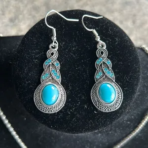 Necklace and earring set Blue thumbnail 3