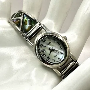 Wincci abalone silver tone watch thumbnail 9