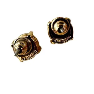 Gold-Tone Blue-Gray CZ Stud Earrings thumbnail 6