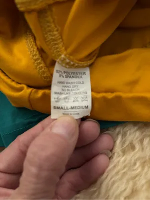Amazon High-Waist Performance Shorts - Teal & Mustard thumbnail 2