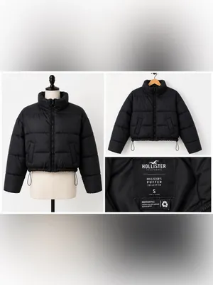 Hollister California Cropped Puffer Jacket – Size Small thumbnail 2