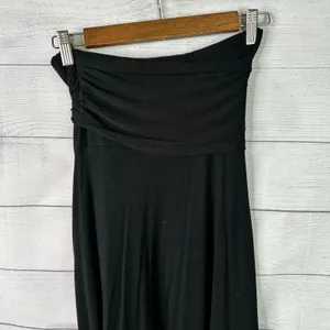 Elan Convertible Maxi Skirt Dress Black Tie-Front Size Large Minimalist Boho thumbnail 4