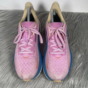 Hoka One Clifton 9 Womens Size 8 Shoes Pink Running Sneakers Athletic thumbnail 10