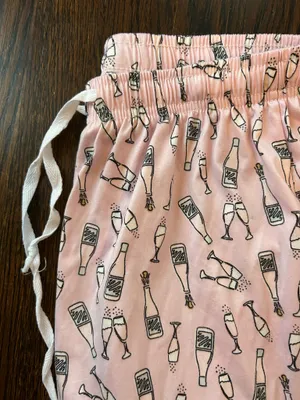 Hello Mello Pink Pajama Pants with Bottle Print, size S/M thumbnail 2