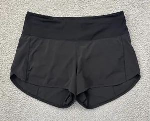 Lululemon Speed Up Shorts High Rise 4" Black Athletic Athleisure Women's 10 thumbnail 1