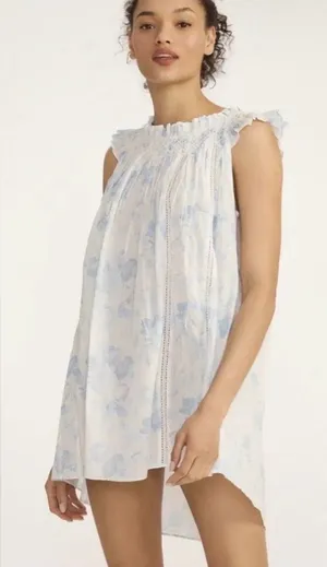 Loveshack Fancy Finchley Slate Blue Dream Mini Dress thumbnail 1