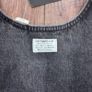 NWT Levi’s Y2K Black Acid Wash Denim Dress Women's Small Button Front Sleeveless thumbnail 14