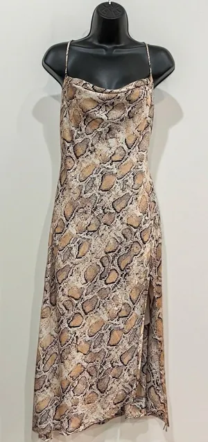 ASTR the Label Snake Skin Cowl Neck Slip Dress Size Small Party Going Out thumbnail 1
