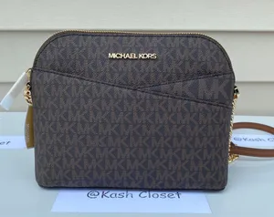 Michael Kors JET Set Travel Dome Medium Crossbody Bag - Brown thumbnail 4