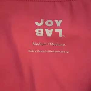 JoyLab Women's High Neck‎ Zip Up Sports Bra Hot Pink Medium Barbie Gym Workout thumbnail 8