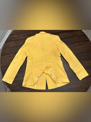 Rag & Bone Bonnie Wool Blend Yellow Blazer Jacket Size 6-Spots thumbnail 12