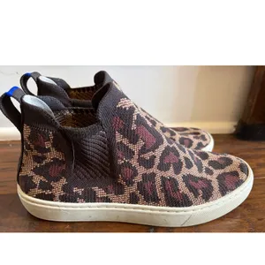 Rothy’s Leopard Knit High Top Slip-On Sneakers Women’s 6.5 thumbnail 2