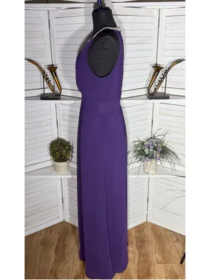 Vintage Y2K chiffon maxi dress prom formal beaded pearls open back whimsigoth M thumbnail 4