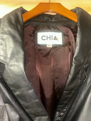 Women's 80’s VTG Black Leather Cropped Belted Jacket Size M thumbnail 9