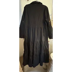 NEW Heart Haven 100% Cotton Button Down Maxi Long Sleeve Maxi Dress L thumbnail 2
