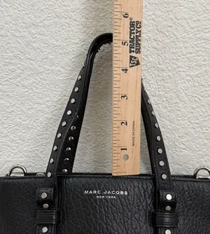 MARC JACOBS Mini T Tote Stud Black Pebbled Leather Crossbody Bag NO STRAP thumbnail 9