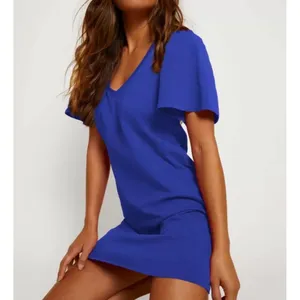 NWT $160 Nation LTD Anthropologie Mallory Dress Royal Blue 100% Cotton Size S thumbnail 3