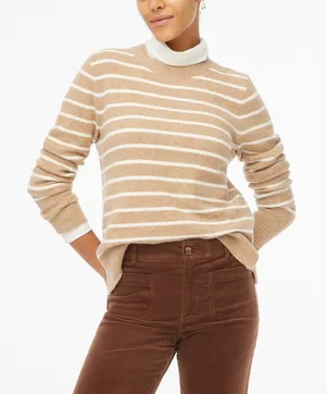 SOLD casual Striped crewneck‎ sweater in extra-soft yarn size M thumbnail 1