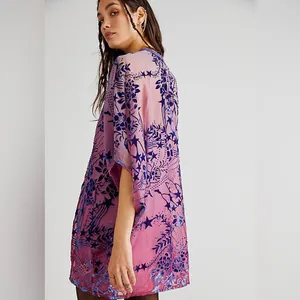 Free People Sheer Velvet Shirt/Dress thumbnail 3
