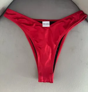Salero Swim Red Bikini Bottom - Classic High-Cut thumbnail 1