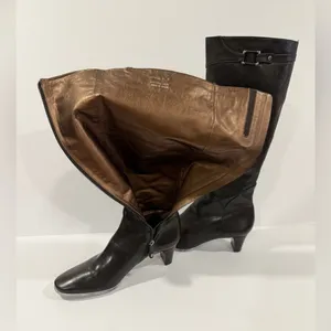 Cole Haan dark brown espresso Leather Knee-High Boots Women’s 7 B Made in Brazil thumbnail 6
